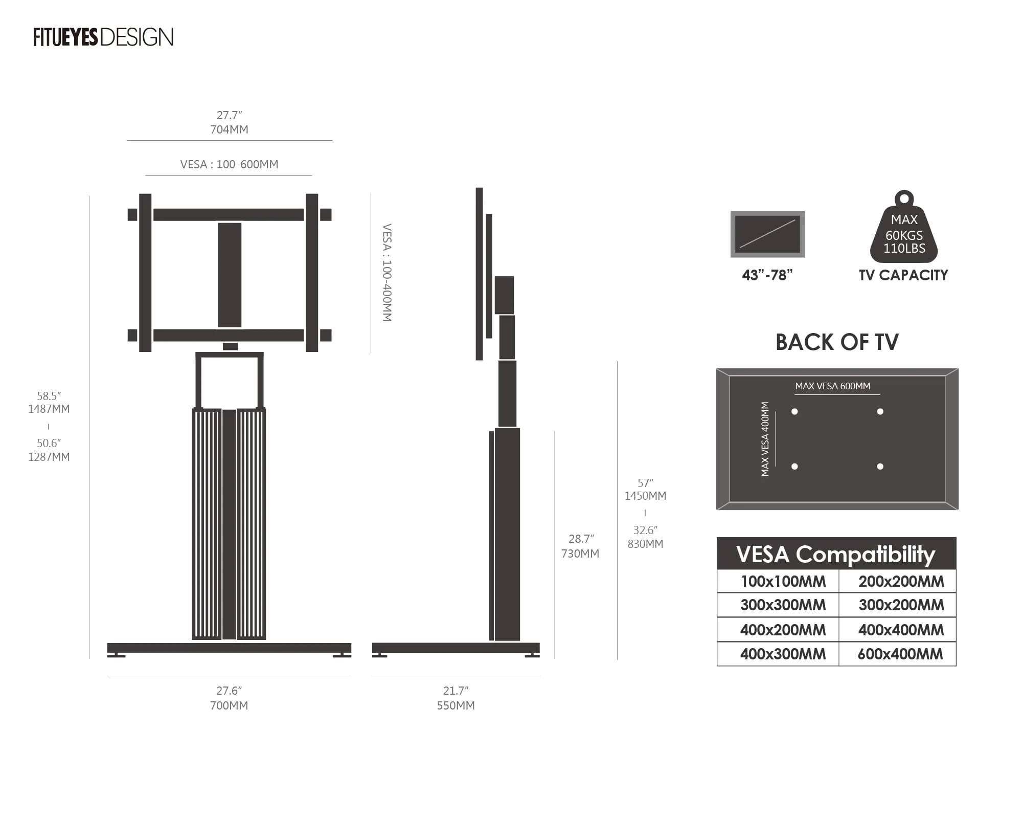 Cantor FT78 TV Stand - Image 20
