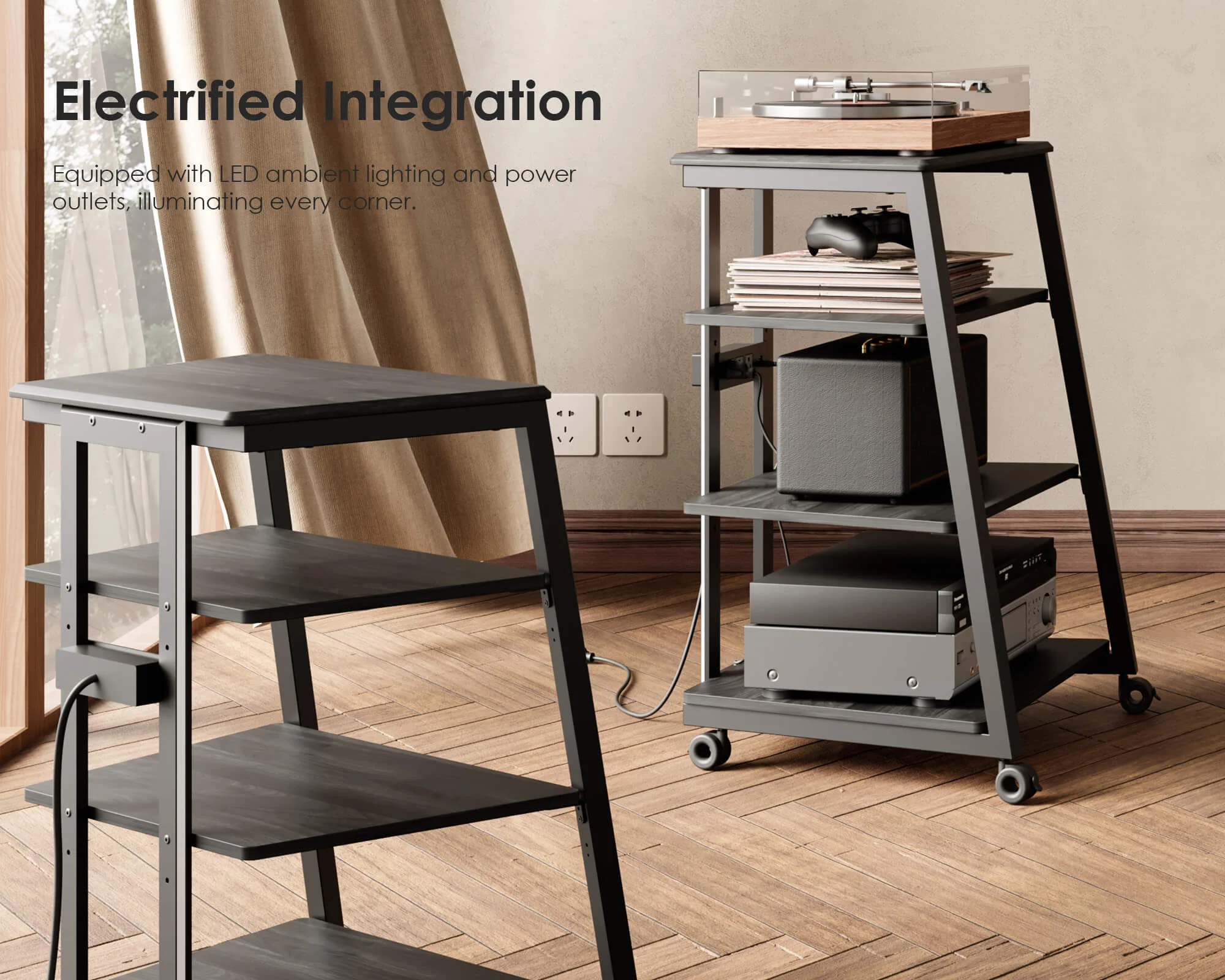 Eiffel V2 AS07 LED Record Player Stand - Image 12