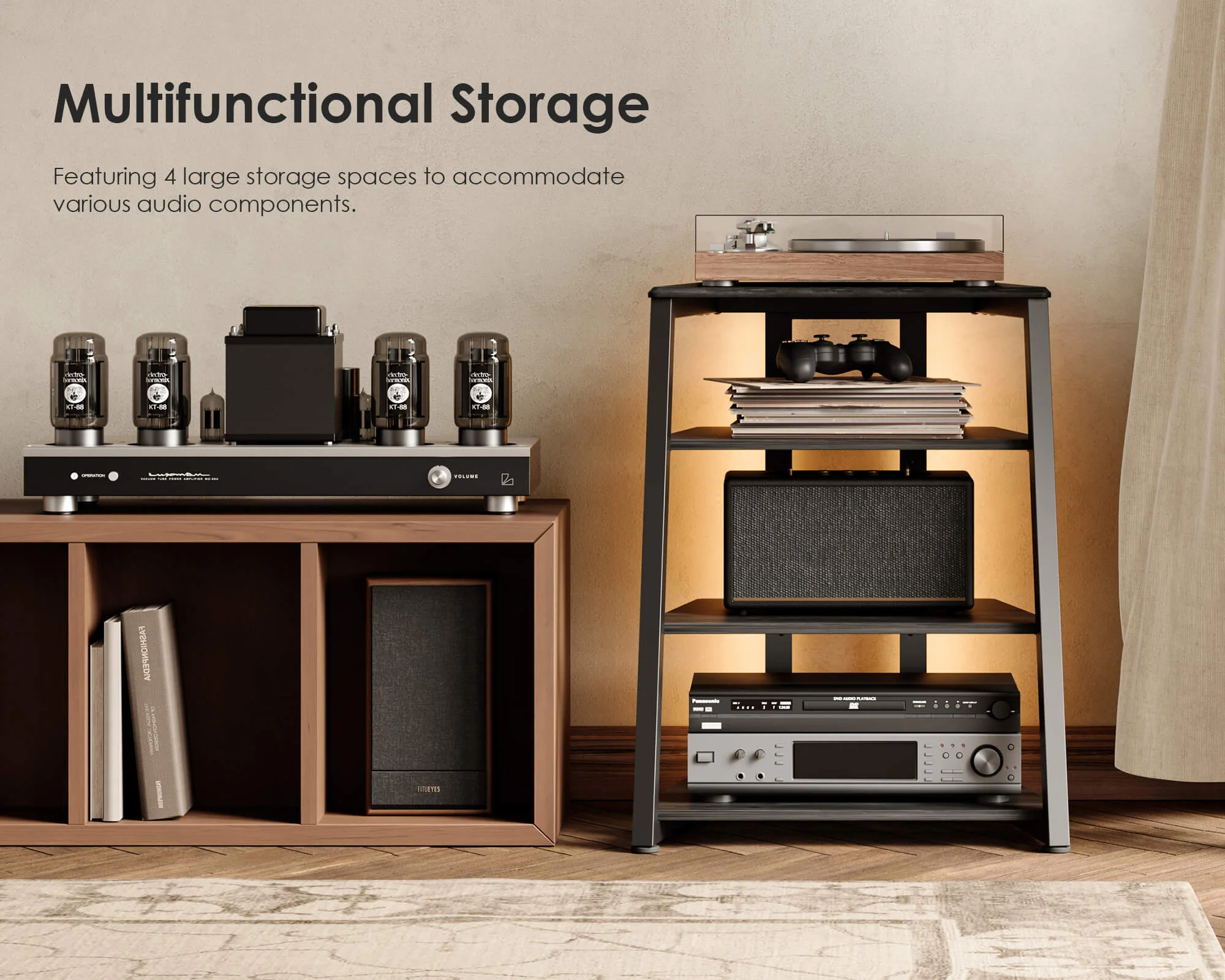 Eiffel V2 AS07 LED Record Player Stand - Image 13