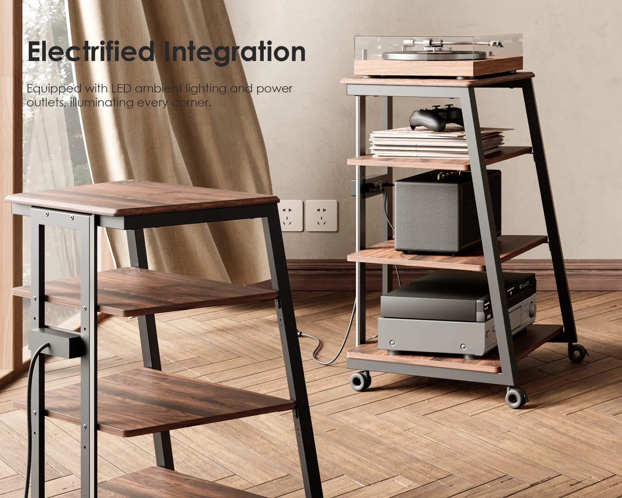 Eiffel V2 AS07 LED Record Player Stand - Image 3