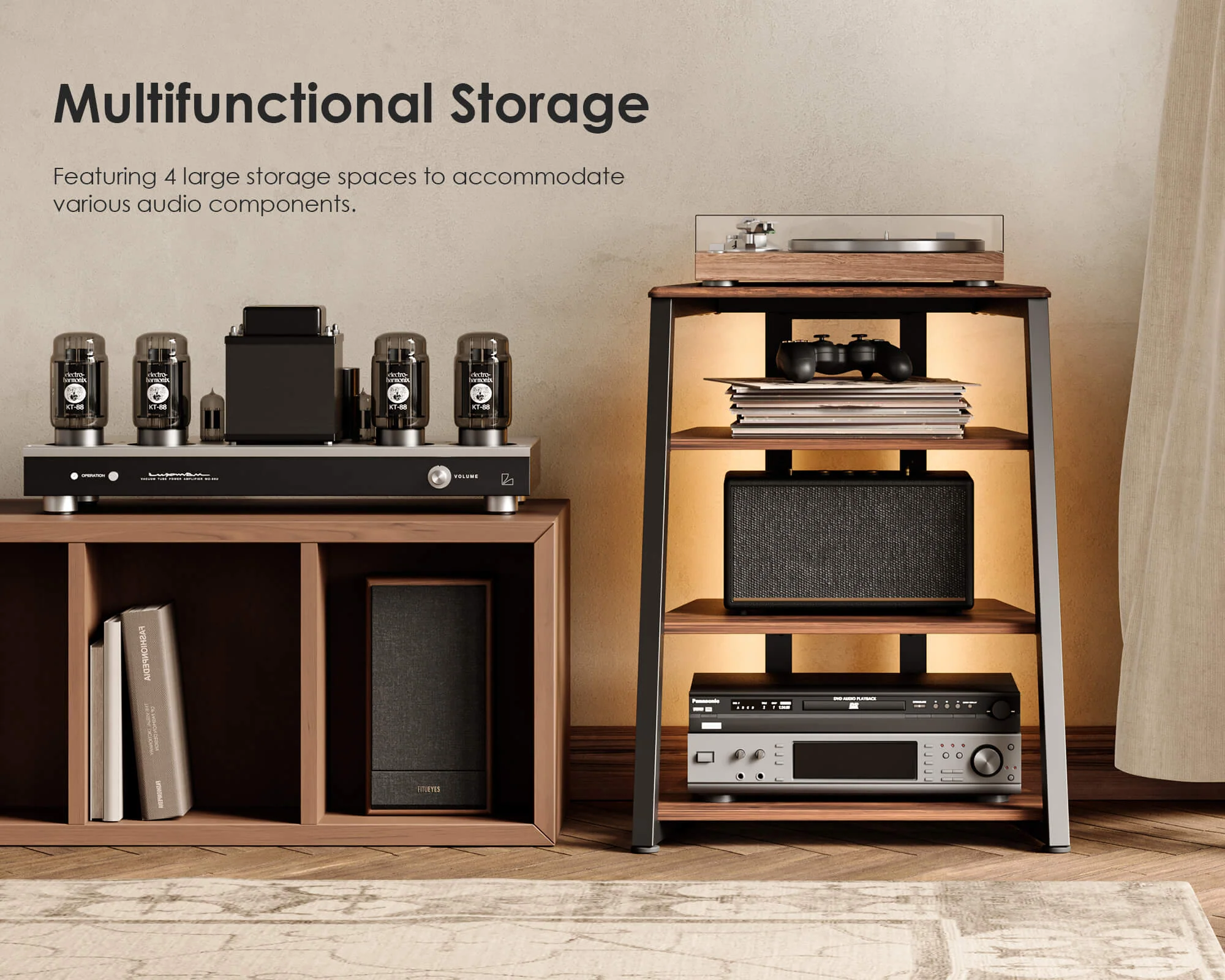 Eiffel V2 AS07 LED Record Player Stand - Image 5