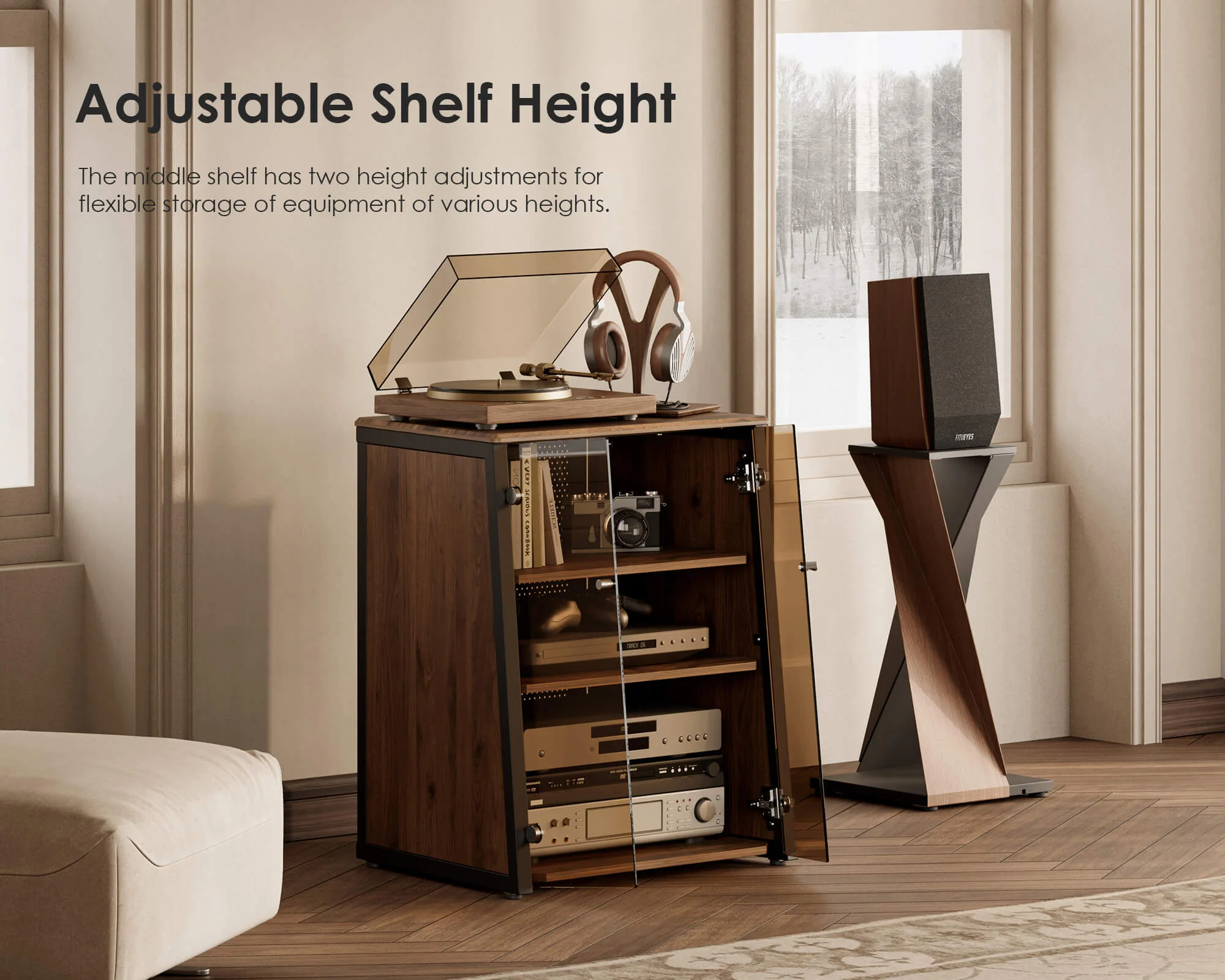 Eiffel V2 AS07 Record Player Stand Enclosed - Image 3