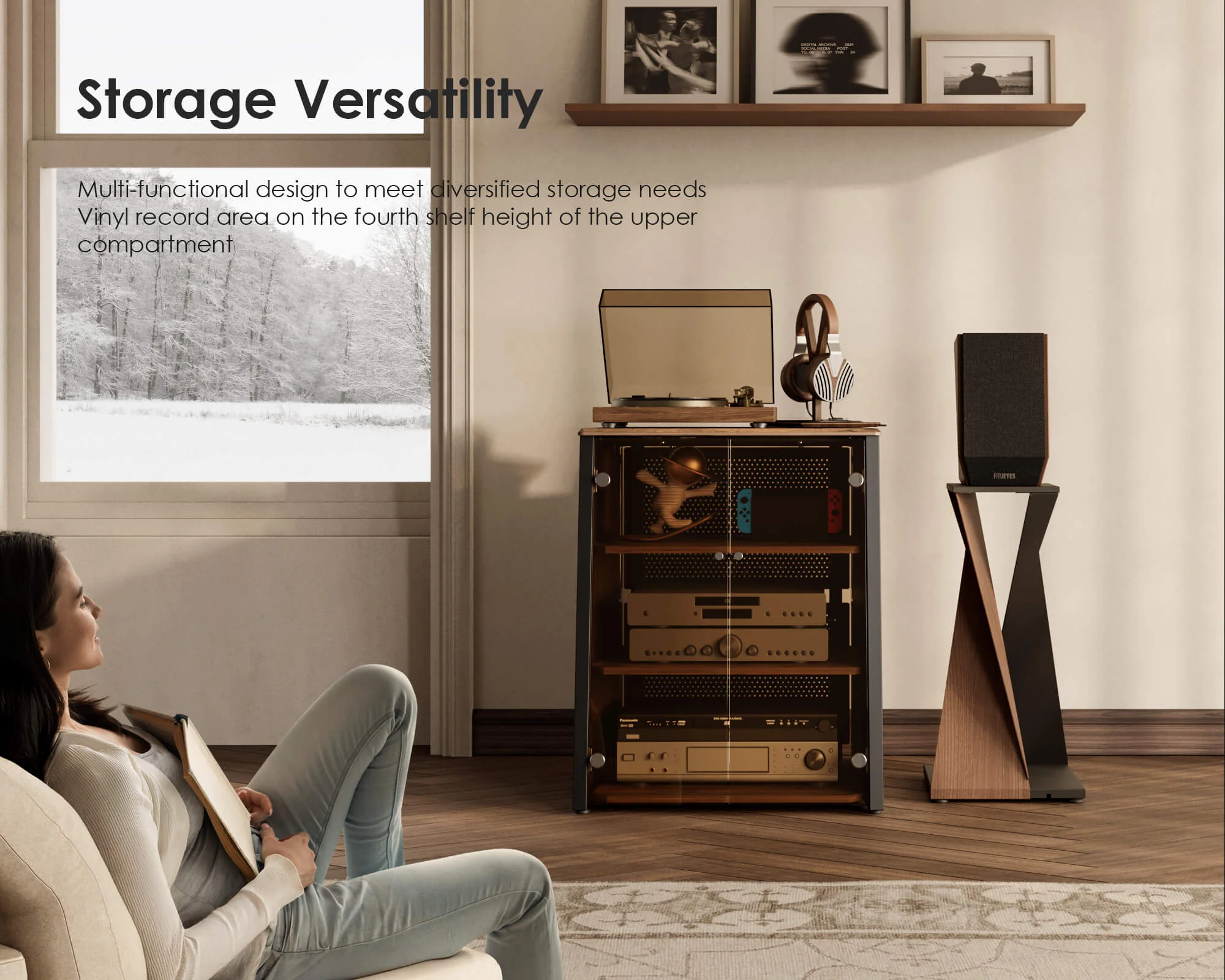 Eiffel V2 AS07 Record Player Stand Enclosed - Image 5