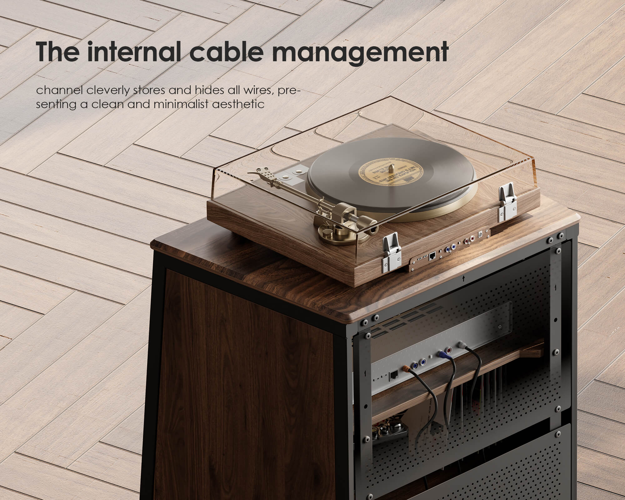 Eiffel V2 AS07 Record Player Stand Enclosed - Image 9