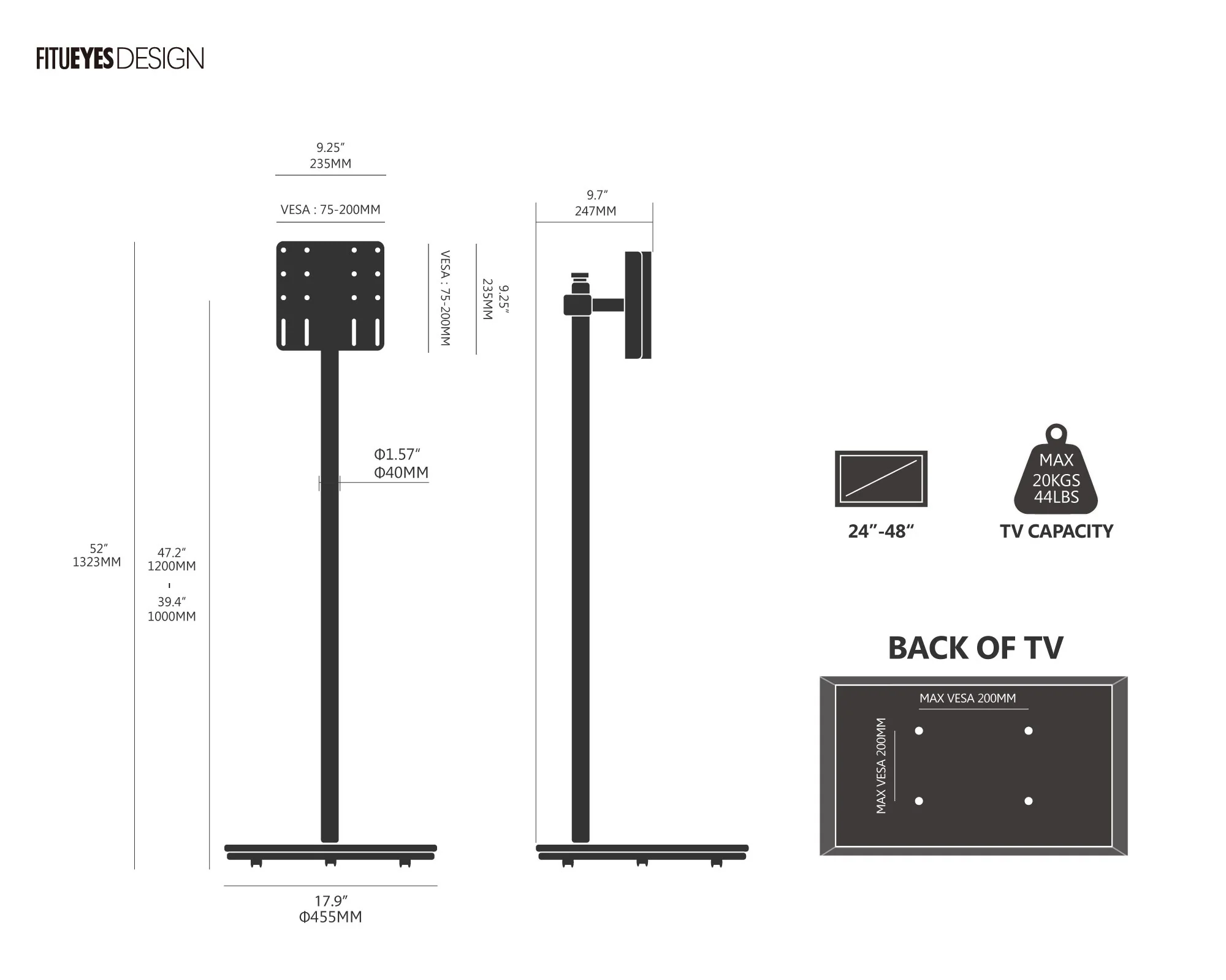 Master V2 PRO FT48 TV Stand - Image 25